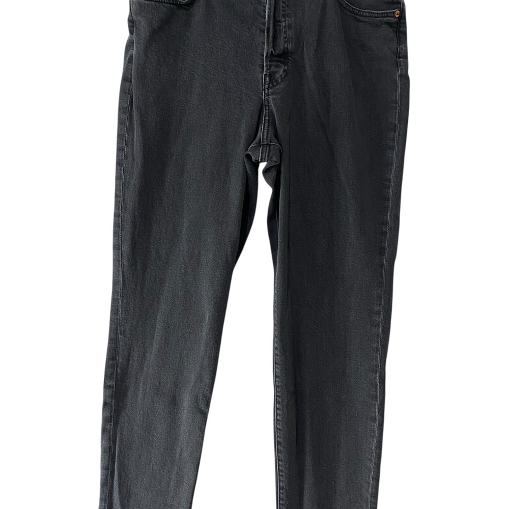 H&M Mom Jeans Woman’s Straight Leg Denim Grey Relaxed Fit